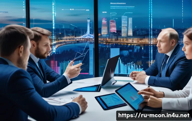 경영컨설팅과 데이터 분석 - **Dynamic Russian Business Strategy Session with Data Visualization**
    A group of diverse Russian...